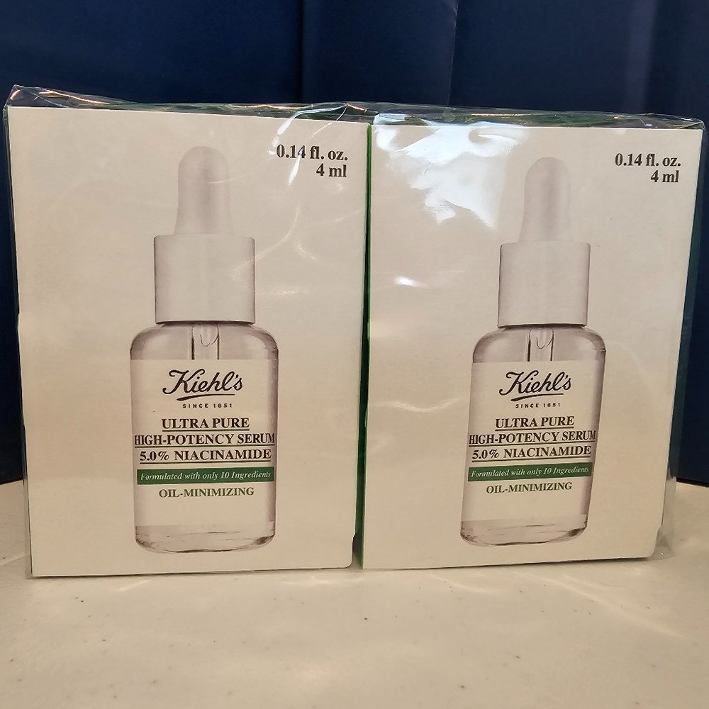 Kiehl's Ultra Pure High-Potency Serum 5% Niacinamide Oil-Minimizing 0.14 oz x6